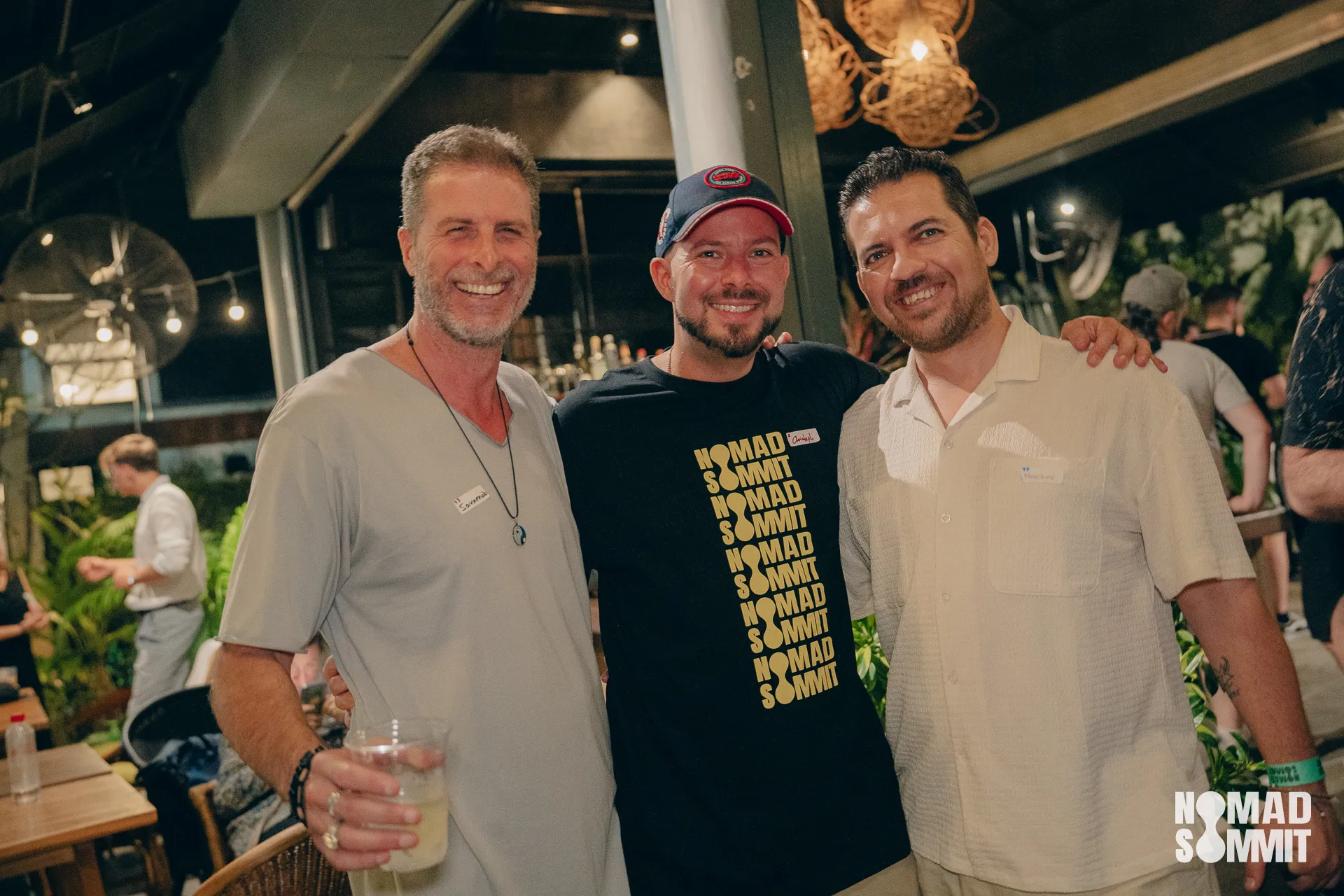 Dimitrios, Christoph and Markos at the Nomad Week closing party